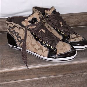 Used Coach Brown sneakers size 10